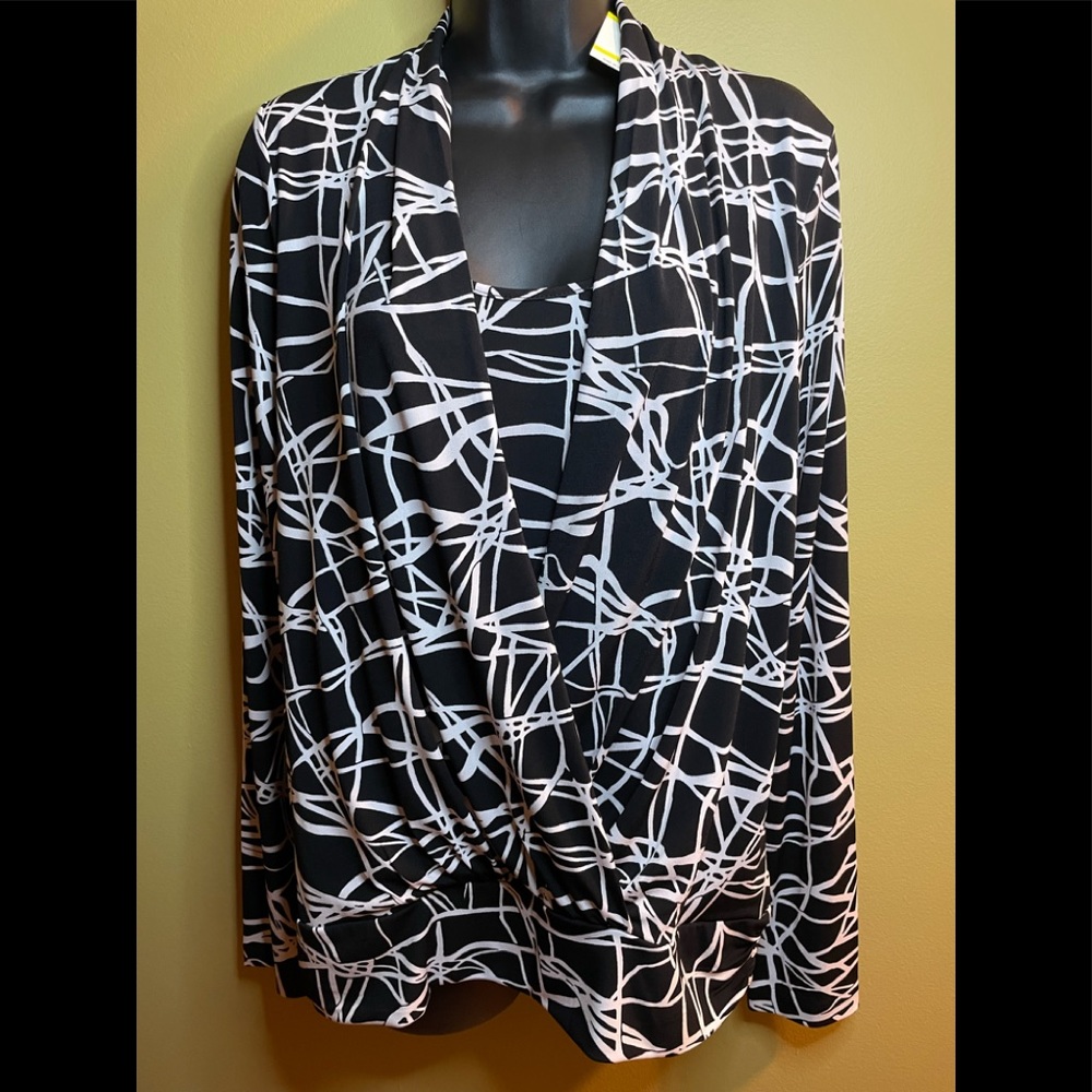 Anne Klein Long Sleeve Blouse